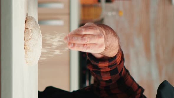 Vertical Video: Making Dough Baking Cookies