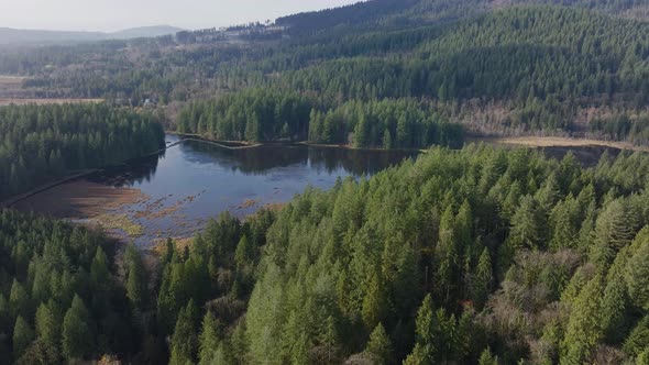 Aerial Footage of Minnekhada Regional Park in 4k, British Columbia, Canada