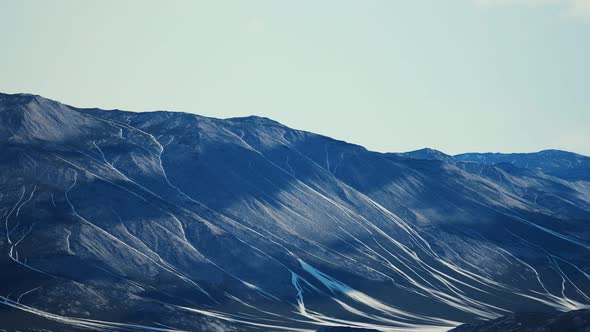 Aerial View of the Mountains with Glacier