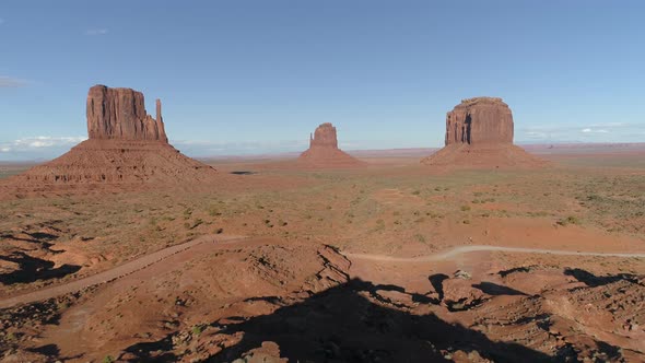 Aerial view of Monument Valley