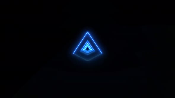 Blue Neon Tunnel Animated Background