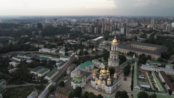 View of Kyiv From Above. Ukraine. Aerial View