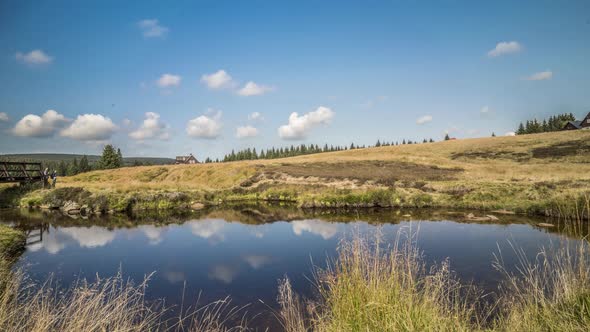 Time lapse Jizera Mountains, beautiful landscape of the Czech Republic