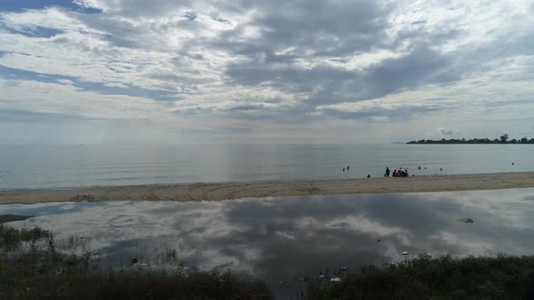 Beach in the town of Sihanoukville in Cambodia