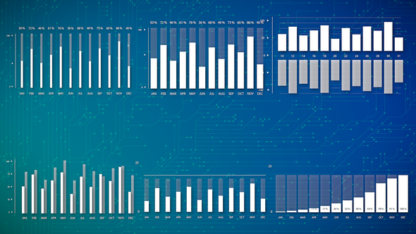 Infographic Charts Pack With Alpha Channel