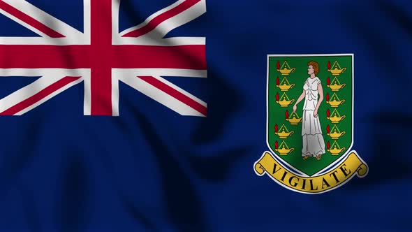 British Virgin Islands Flag Animation Loop Background
