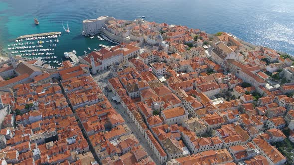 Aerial View of Old Town of Dubrovnik