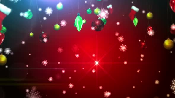 Christmas Hangings Loop Background