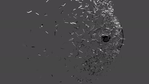 The concept of perfect destruction of a glass ball with pure energy.