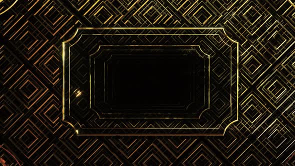 Golden Anniversary Card In Art Deco Style 01 HD