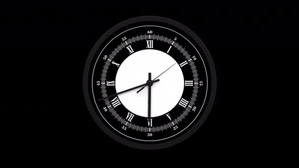 Black And White Clock