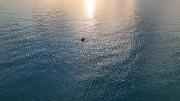 Fishermen fish far out to sea