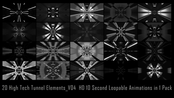 High Tech Tunnel Elements  Gray V04 alt