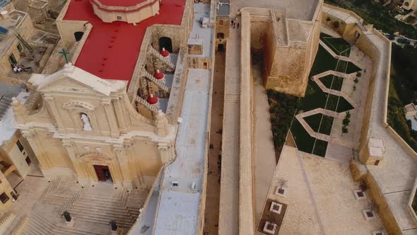 Aerial Flight Along The Church