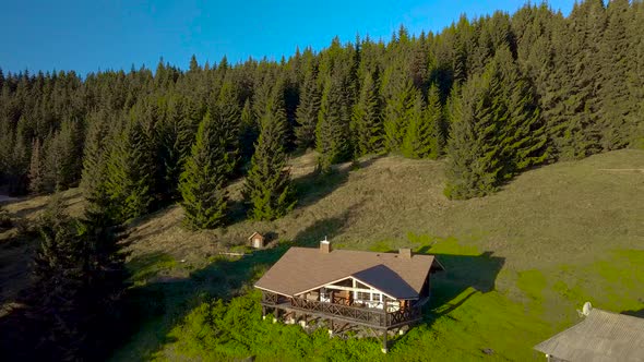 Flying Over the Carpathian Mountains