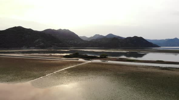 Aerial Shot Skadar Lake Montenegro