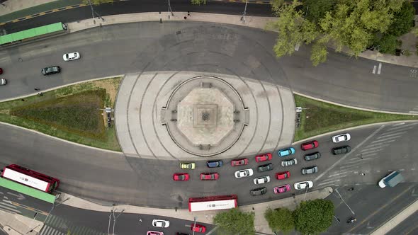 Cenital view of Monumento a Cuauhtemoc in Mexico city