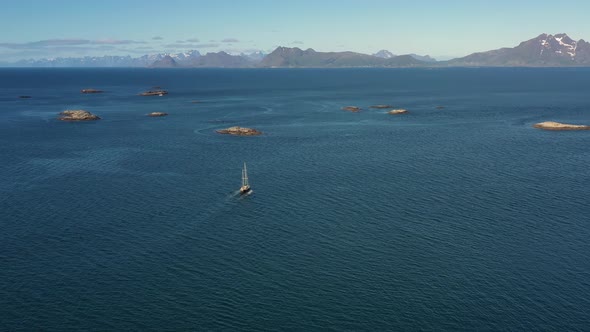 Sailing Yacht in Norwegian Sea