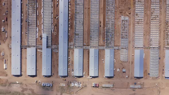 From a Birds Eye View on the Pig Farm the Production Facilities of the Livestock Breeding Complex