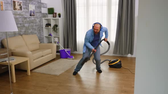 Vacuuming Singing and Dancing