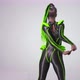 Extraordinary Slim Flexible Woman Dancing Bending Moving Hands Behind Back at White Background - VideoHive Item for Sale