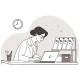Businesswoman Working at Desk with Laptop - GraphicRiver Item for Sale