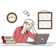 Stressed Man Working on Laptop with Deadline Pressure - GraphicRiver Item for Sale