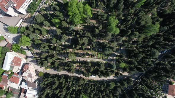 Aerial View Emir Sultan Mausoleum