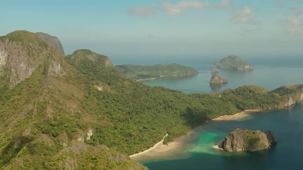 Seascape with Tropical Islands El Nido, Palawan, Philippines