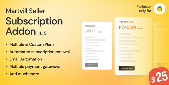 Martvill - Seller Subscription Add-on
