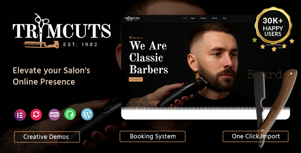 Trimcuts - Barber & Hairdressers WordPress Theme