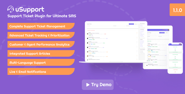 uSupport - Support Ticket Plugin for Ultimate SMS