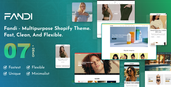 Fandi - Multipurpose Shopify Theme. Fast, Clean, and Flexible