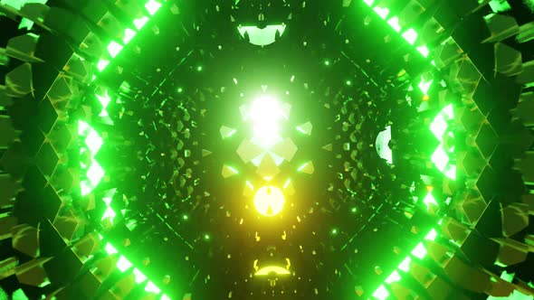 Vj Loop Green Disco Ball Equalizer For Techno Music For Party Performance 4K