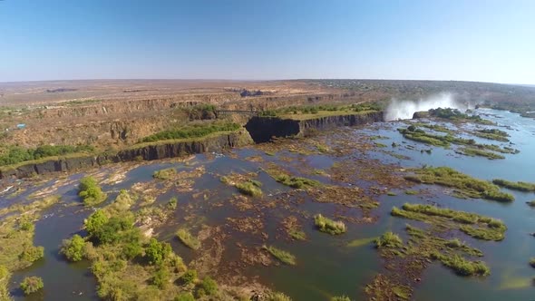 Aerial View Of Victoria Falls In Livingstone Zambia 1