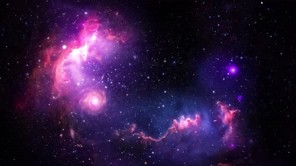 Abstract Space Galaxy Motion Background 4K