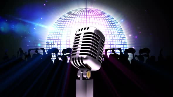 Microphone and disco ball alt