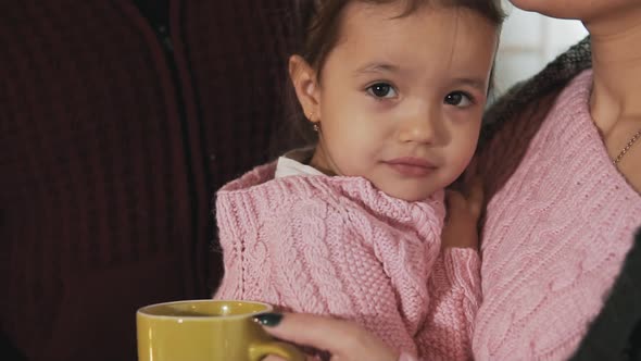 Closeup of Little Girl Smiling at Camera