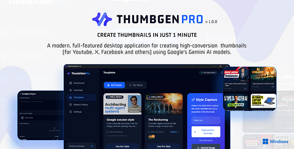 ThumbGen Pro - The Ultimate AI Thumbnail & Graphics Generator