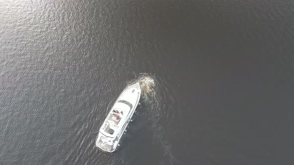 Yacht on the river