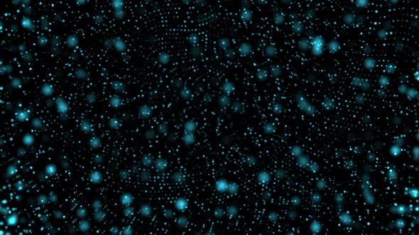 Abstract blue particles