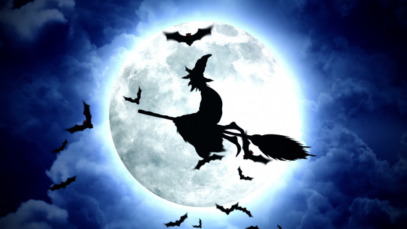 Halloween Witches Flying