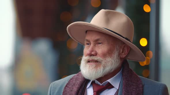 Portrait of an Elderly Bearded Grandfather