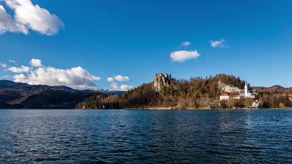 4K Timelapse Lake Bled Castle, Slovenia 3