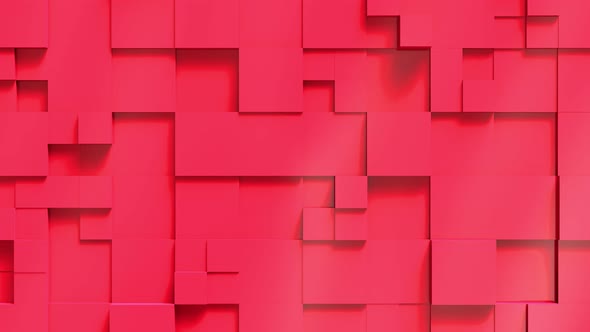 Cubic Front Shape Abstract Background Red