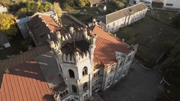 Aerial View of the GrokholskyTereshchenko Palace at Sunset