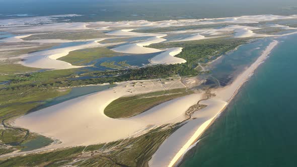 Jericoacoara Ceara Brazil. Scenic summer beach at famous travel destination.