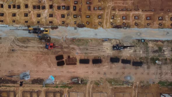 Residential area construction site