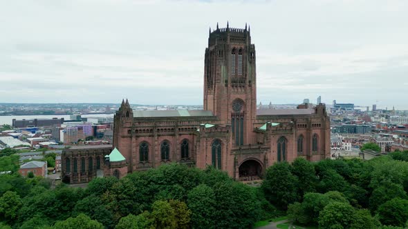 Liverpool Cathedral From Above  Aerial View  Travel Photography