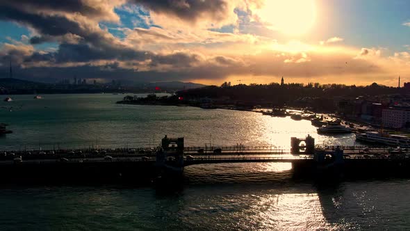 Istanbul Sunset Silhoutte